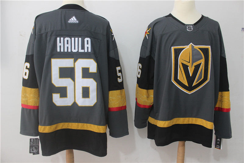 Men NHL Vegas Golden Knights #56 Haula Grey Adidas jerseys->more nhl jerseys->NHL Jersey